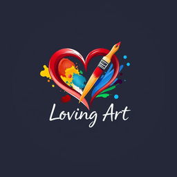A beautiful and creative logo design that represents the concept of 'loving art'