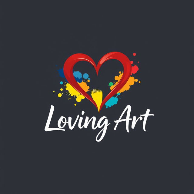 A beautiful and creative logo design that represents the concept of 'loving art'