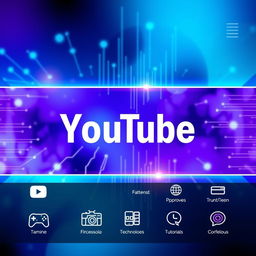 A vibrant and engaging YouTube banner that showcases a captivating theme of technology and creativity