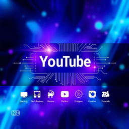 A vibrant and engaging YouTube banner that showcases a captivating theme of technology and creativity