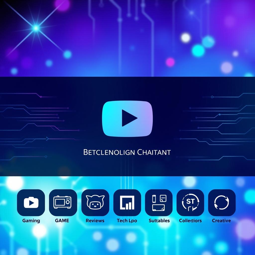 A vibrant and engaging YouTube banner that showcases a captivating theme of technology and creativity