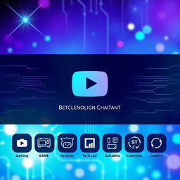 A vibrant and engaging YouTube banner that showcases a captivating theme of technology and creativity