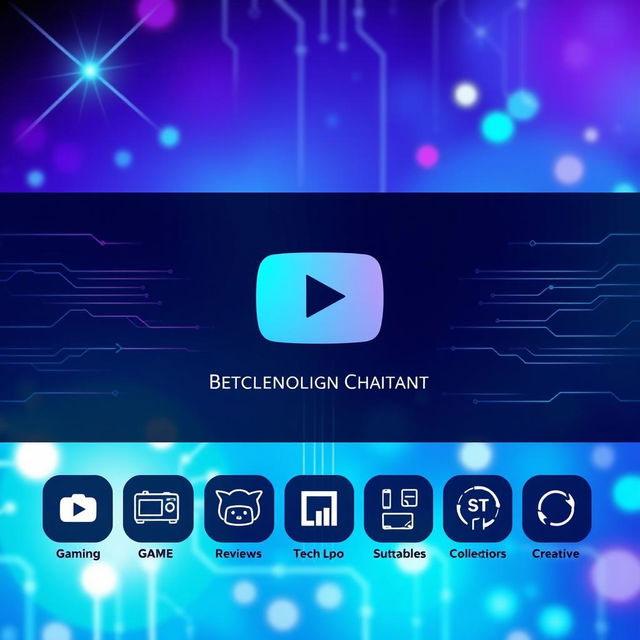 A vibrant and engaging YouTube banner that showcases a captivating theme of technology and creativity