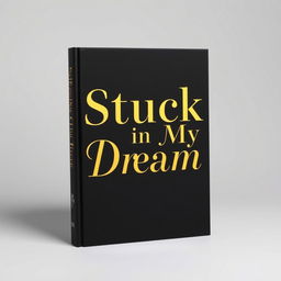 A stunning book cover design featuring a black background and elegant golden lettering