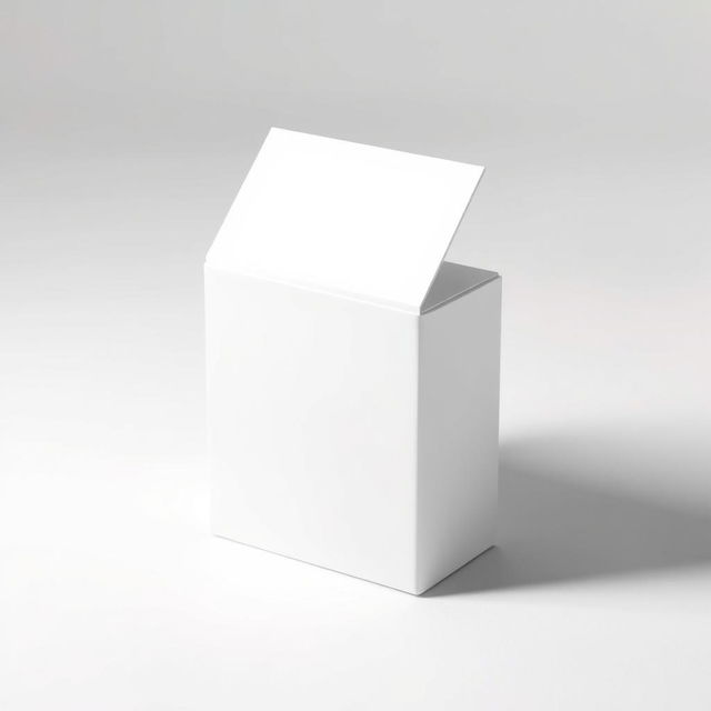 A plain white box designed for band-aids, featuring a smooth surface and minimalist design