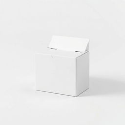 A plain white box designed for band-aids, featuring a smooth surface and minimalist design