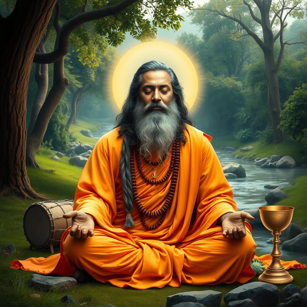 A majestic depiction of Gorakhnath, the revered yogi and founder of the Nath tradition