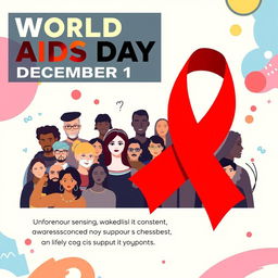 A vibrant and informative poster for World AIDS Day on December 1st