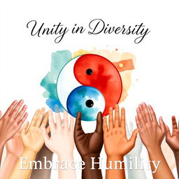 A visually striking poster symbolizing non-partisanship and humility