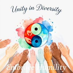A visually striking poster symbolizing non-partisanship and humility