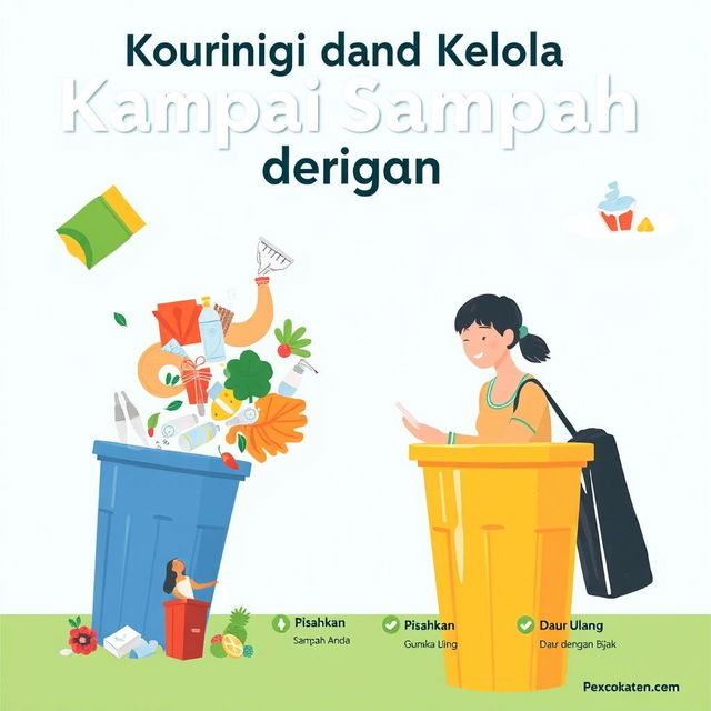 Poster edukatif tentang pengurangan dan pengelolaan sampah