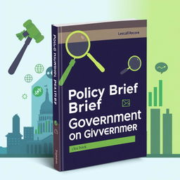 A professional and eye-catching book cover for a policy brief on government policy