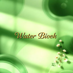A beautiful book cover design featuring an elegant and soothing water green background