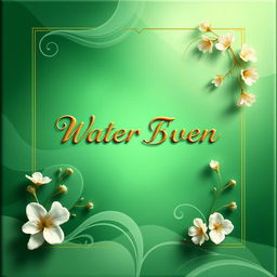 A beautiful book cover design featuring an elegant and soothing water green background