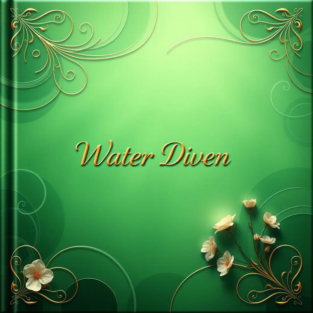 A beautiful book cover design featuring an elegant and soothing water green background