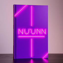 A vibrant and striking book cover design featuring a rich violet background with bold pink neon elements