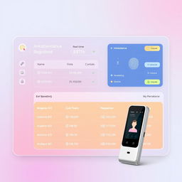 A simple user interface design for an attendance dashboard using a biometric system