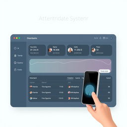 A simple user interface design for an attendance dashboard using a biometric system