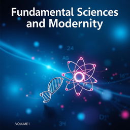 The cover of a scientific journal titled 'Fundamental Sciences and Modernity', featuring a modern, sleek design that blends elements of science with contemporary aesthetic