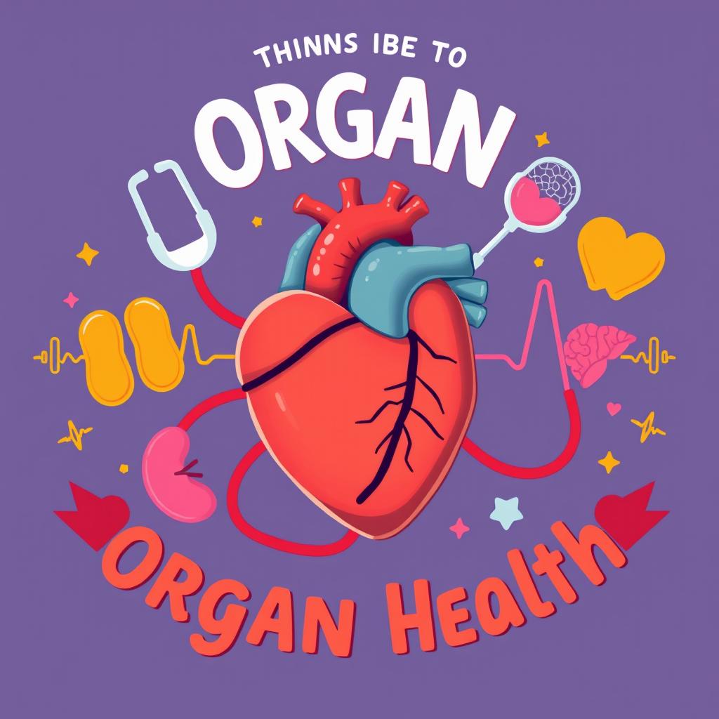 A visually striking illustration emphasizing the importance of organ health, prominently featuring a healthy human heart