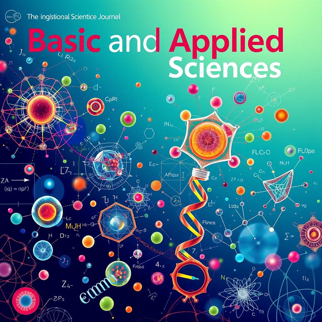 A visually striking and imaginative cover for a scientific journal focused on Basic and Applied Sciences