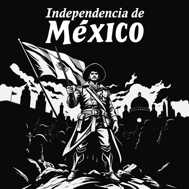 A comic book cover depicting the theme of Mexican independence