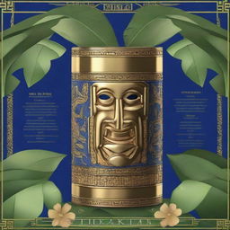 A luxurious and modern digital art that blends Tiki culture and Appleton Estates inspirations