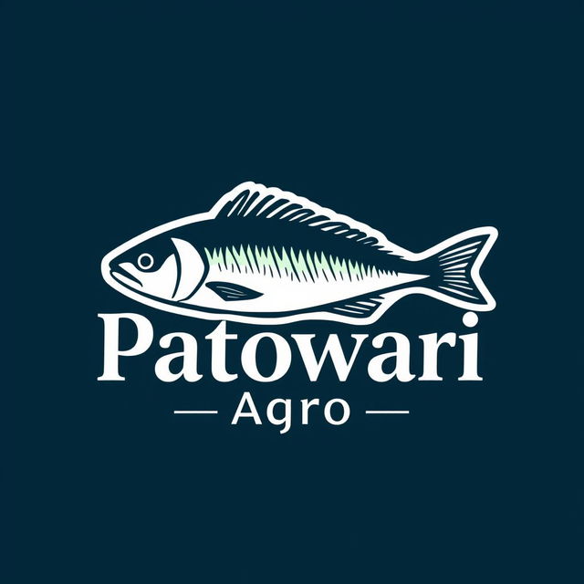 A logo design for a dried fish business featuring 'Patowari Agro'