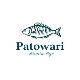 A logo design for a dried fish business featuring 'Patowari Agro'
