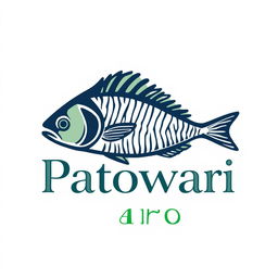 A logo design for a dried fish business featuring 'Patowari Agro'