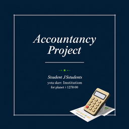 A professional and visually appealing cover page for an accountancy project