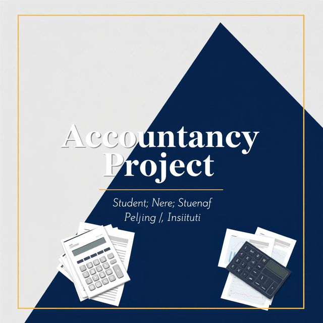 A professional and visually appealing cover page for an accountancy project