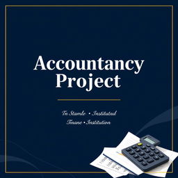 A professional and visually appealing cover page for an accountancy project