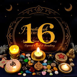 A beautifully designed astrology board featuring the number 16 prominently displayed