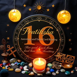 A beautifully designed astrology board featuring the number 16 prominently displayed