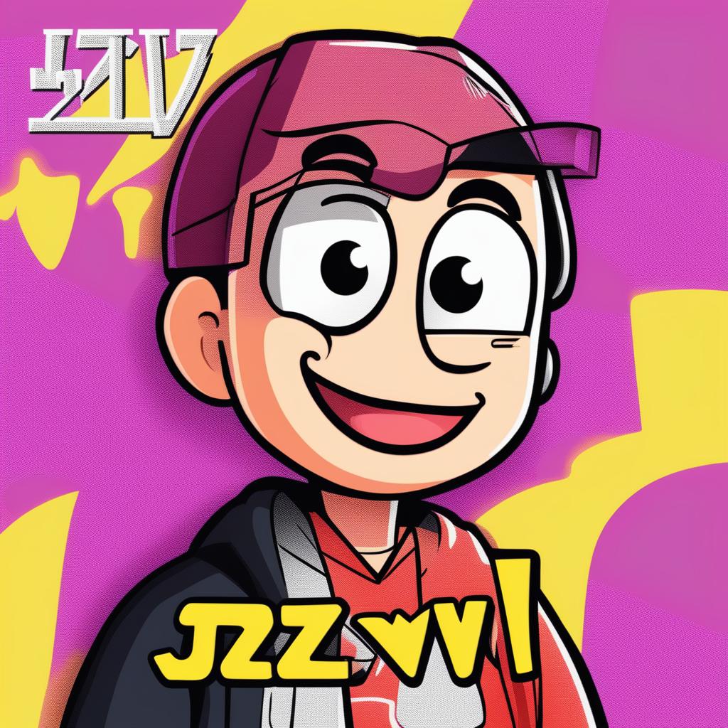 A vibrant, high-quality digital art profile picture of a friendly cartoon-like character with the user name 'Jzxw'