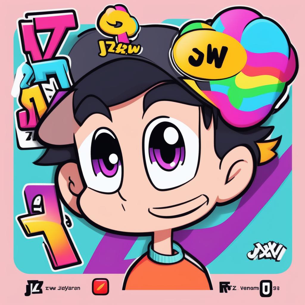 A vibrant, high-quality digital art profile picture of a friendly cartoon-like character with the user name 'Jzxw'