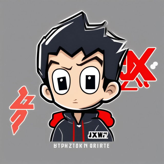 A powerful, high-quality digital art profile picture of a confident cartoon-like character with the user name 'Jzxw'