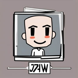 A powerful, high-quality digital art profile picture of a confident cartoon-like character with the user name 'Jzxw'