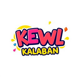 A modern and colorful logo design for 'KEWL IYAK KALABAN'