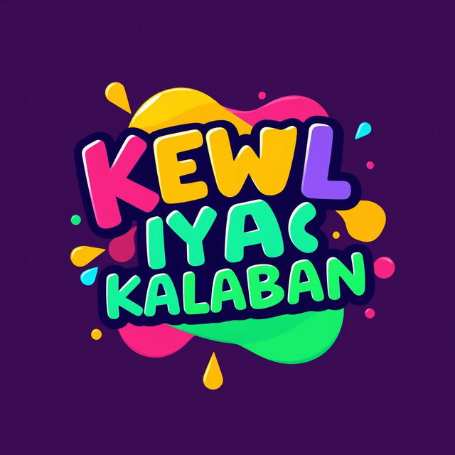 A modern and colorful logo design for 'KEWL IYAK KALABAN'