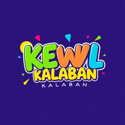 A modern and colorful logo design for 'KEWL IYAK KALABAN'