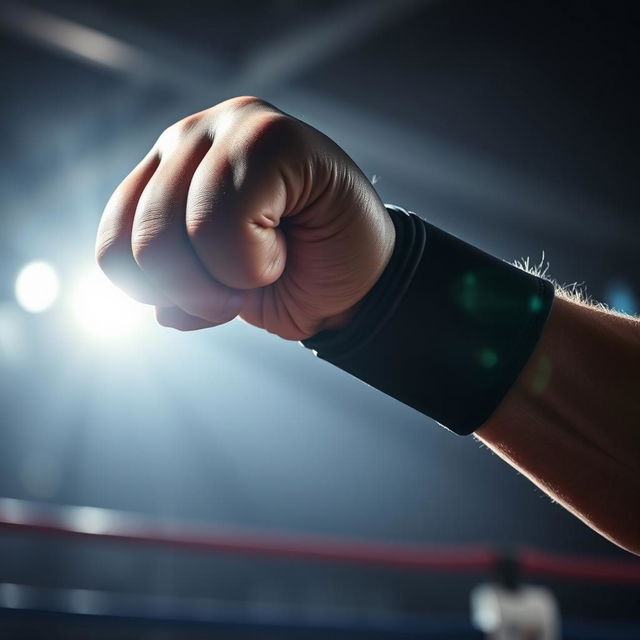 A powerful and dynamic image of a boxing punch being thrown, highlighting the intensity of the moment