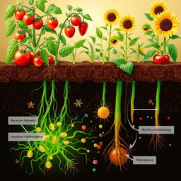 Illustration of the process of plant pathogen dispersal through soil