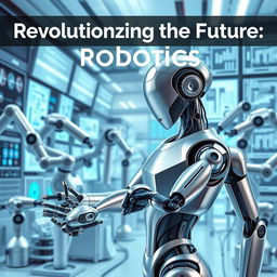 A vibrant and futuristic poster showcasing advanced robotics technology