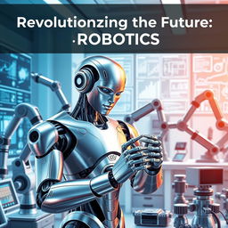A vibrant and futuristic poster showcasing advanced robotics technology