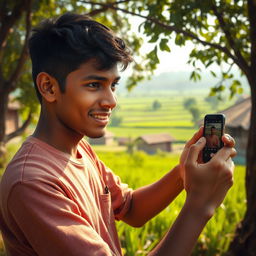 A young man named Rakib, inspired by the books he read, is creating YouTube videos using an old mobile phone