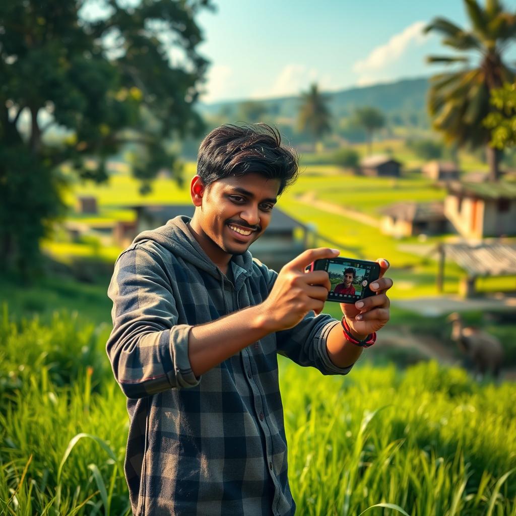 A young man named Rakib, inspired by the books he read, is creating YouTube videos using an old mobile phone