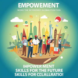 A poster that visually represents the theme of improving workforce competencies in the face of economic globalization