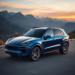 A sleek and modern SUV designed in the style of a high-performance sports car, inspired by the iconic Porsche 911
